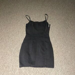 small black jean dress